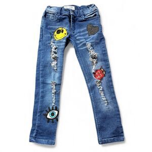 Jak & Peppar Denim Jeans with Decorative Patches